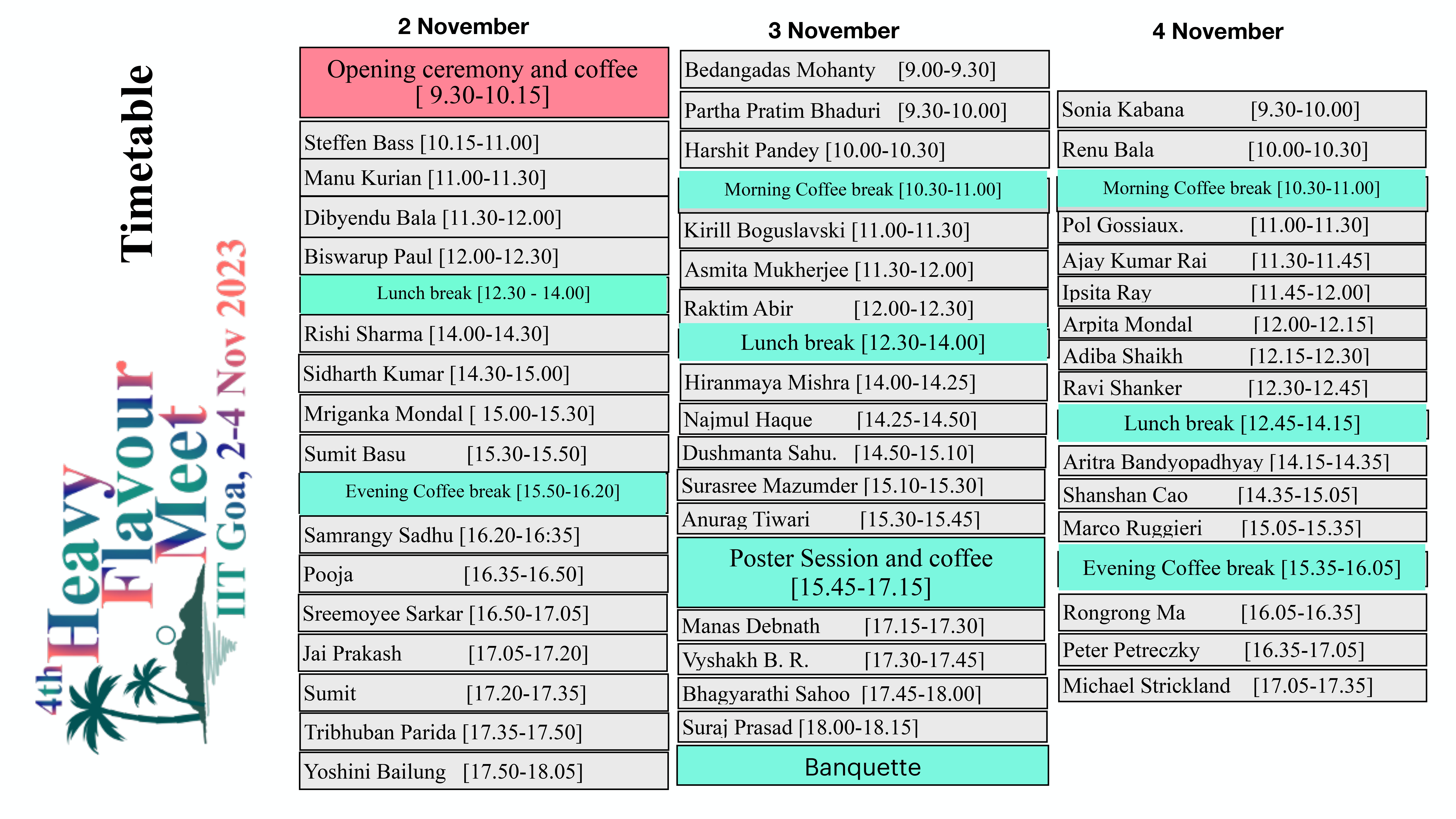 Timetable