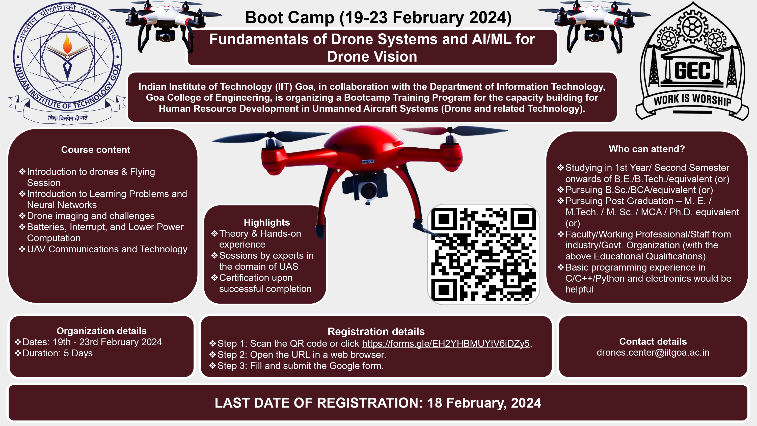 Drones Bootcamp Flyer 2024